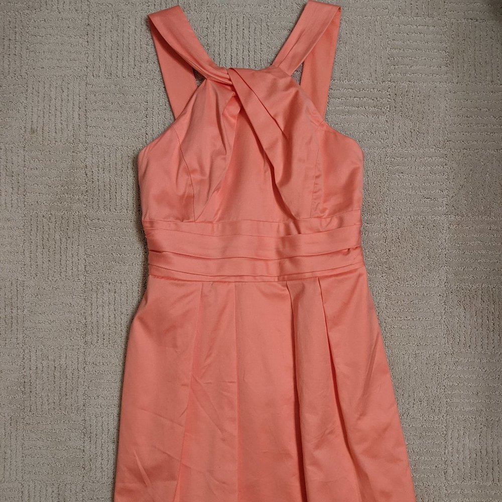 Coral Reef Short Cotton Dress w/ Halter Y-Neck